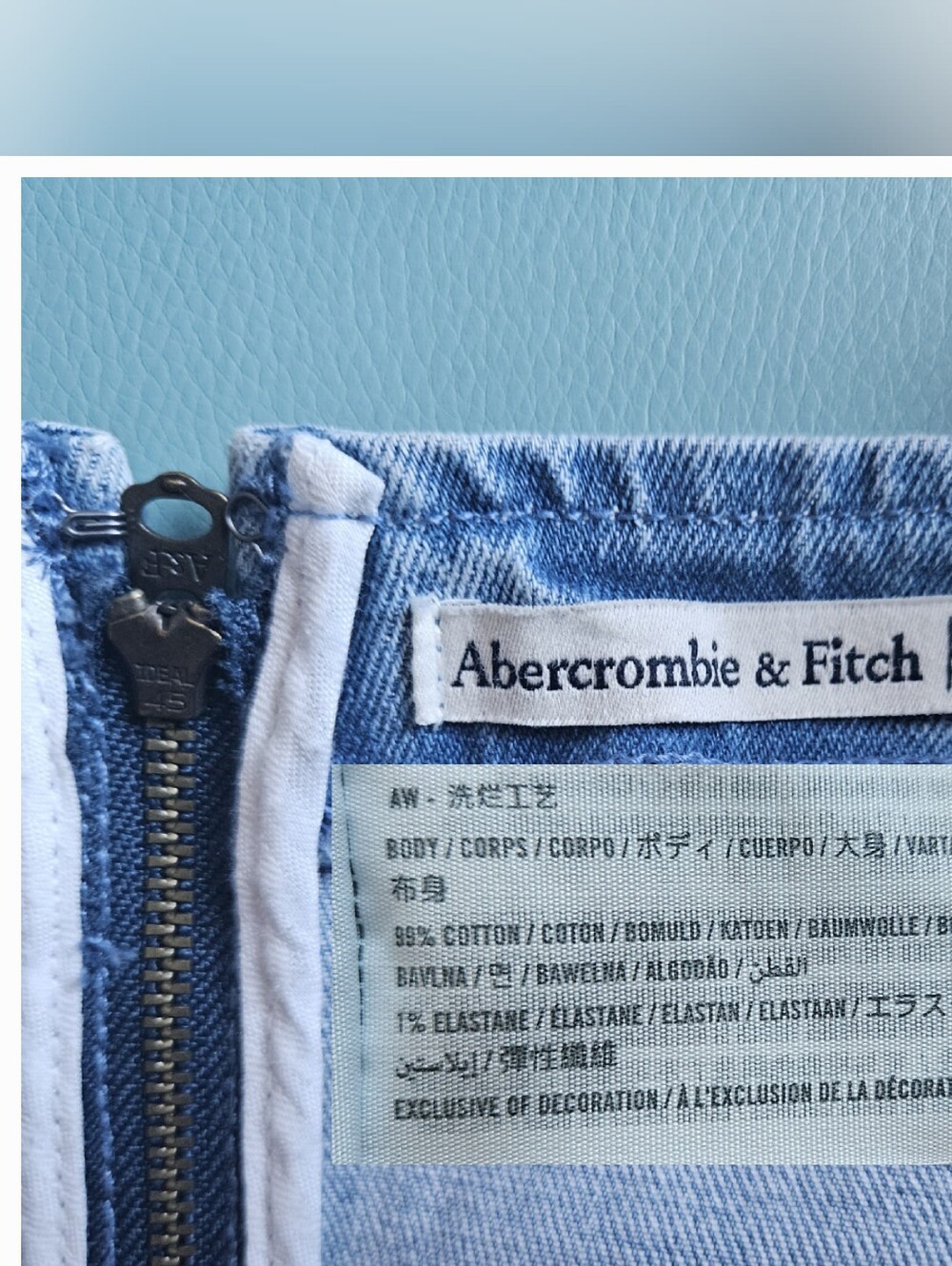 Abercrombie & Fitch Blue Denim Square Neck Sleeveless Column Midi Dress M - Picture 6 of 10